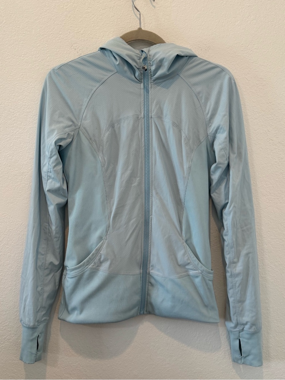 lululemon In Flux Jacket Lightweight Hooded Jacket Blue